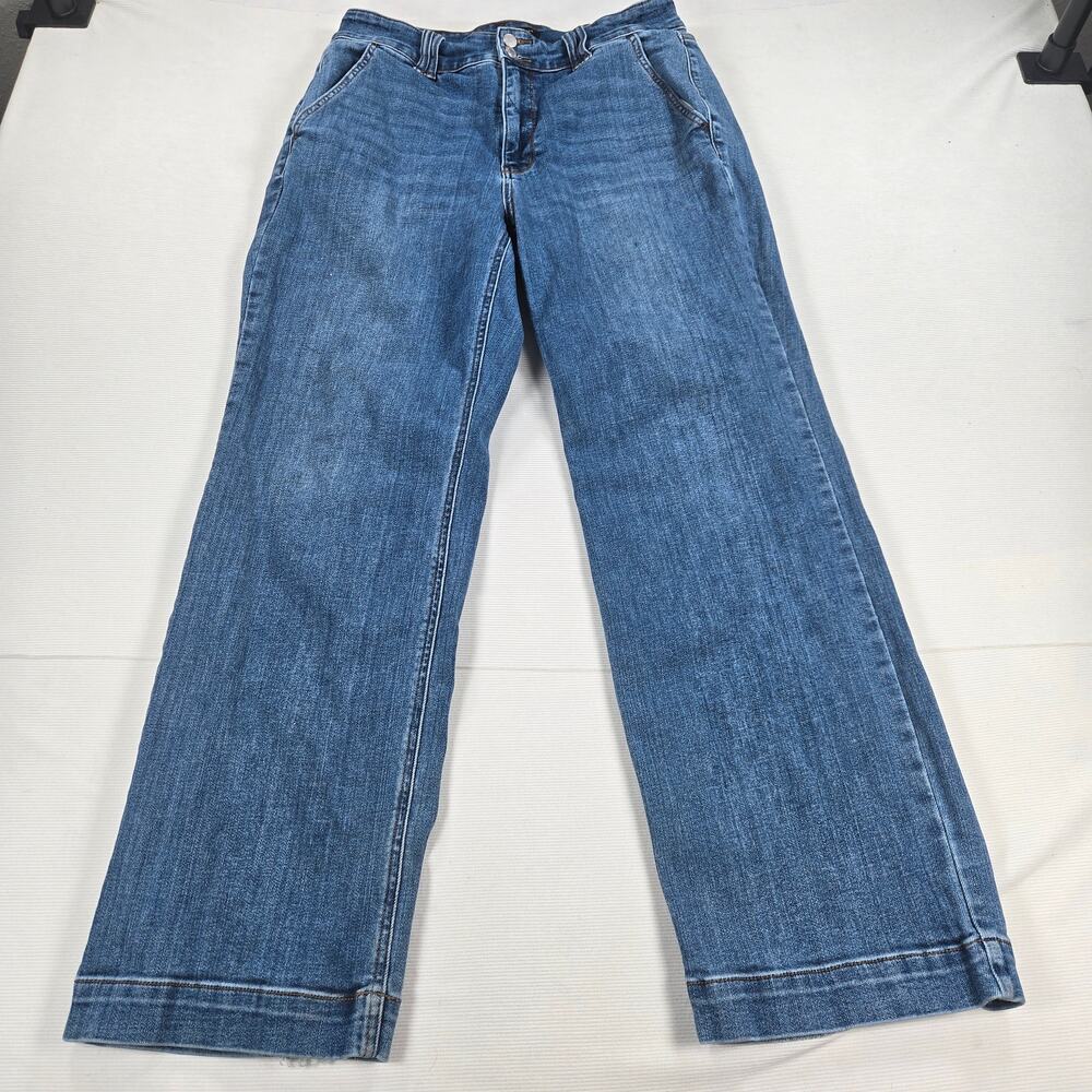 Judy Blue High Rise Double Button Wide Leg Denim Trouser Women's‎ Size 14W